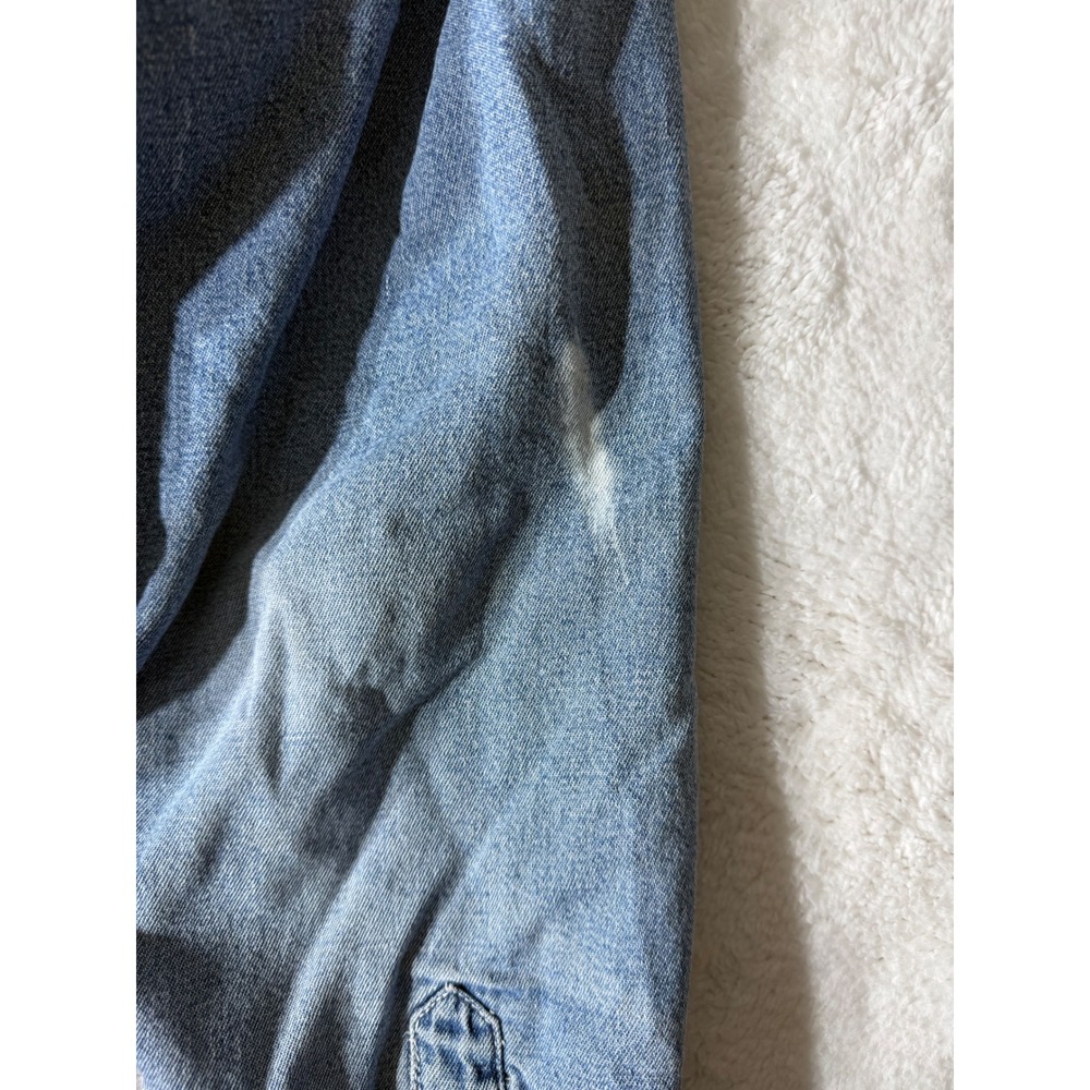 Levi Strauss Denim‎ Shirt Jacket Men XL Blue Good Fleece Lined Plaid Workwear - Picture 10 of 12